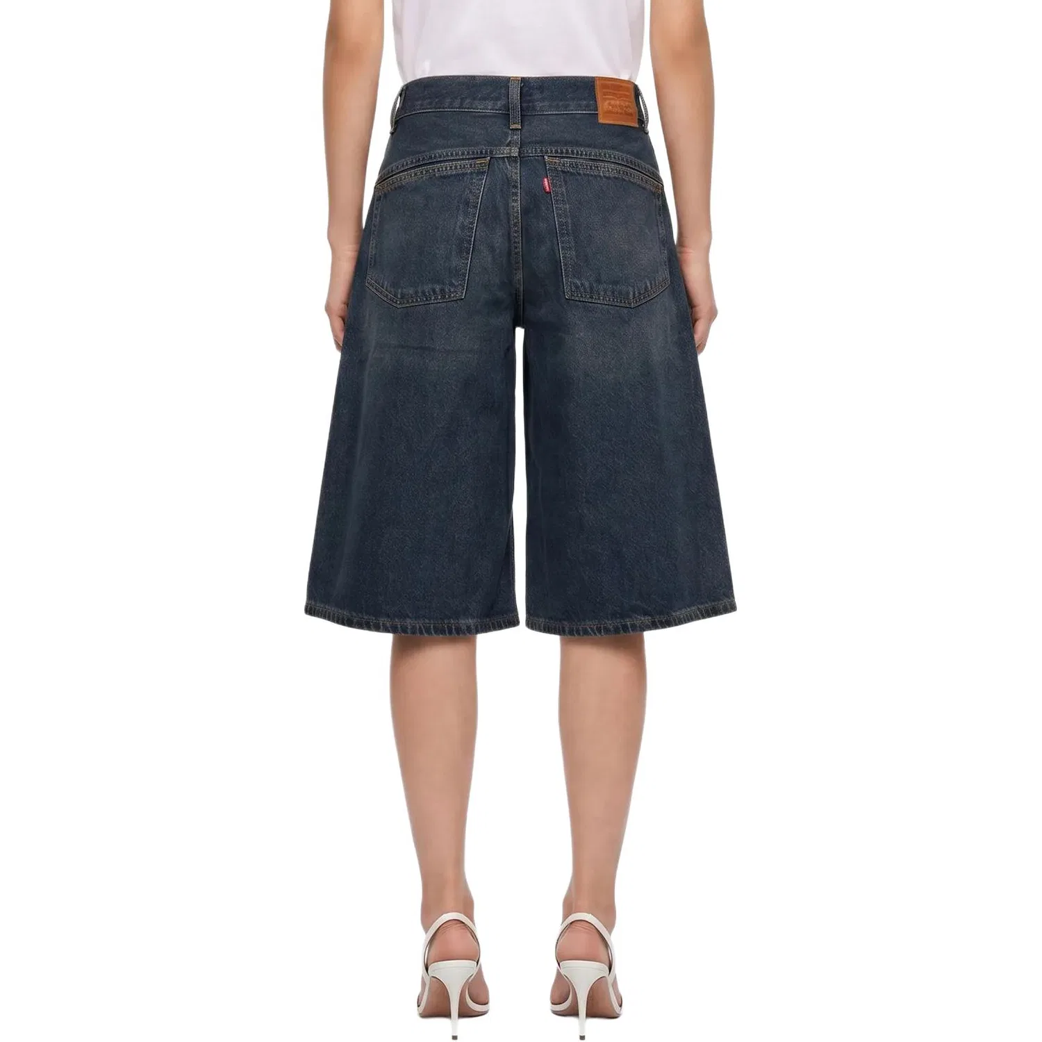 Женские джинсовые шорты прямого кроя Faded Blue Levis, Faded Blue — фото 4