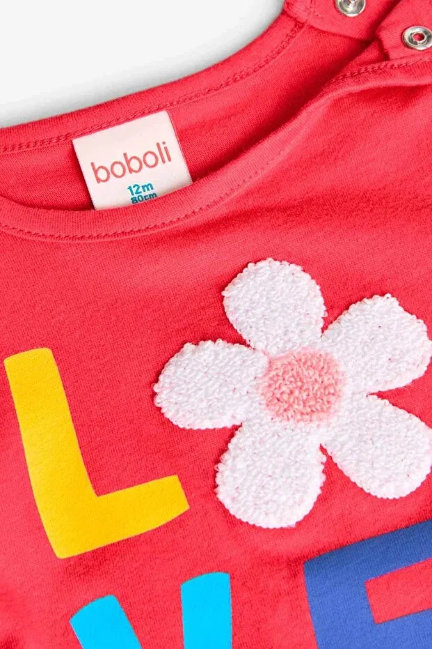 Детская футболка для девочек с коротким рукавом Boboli, Multicolor — фото 4