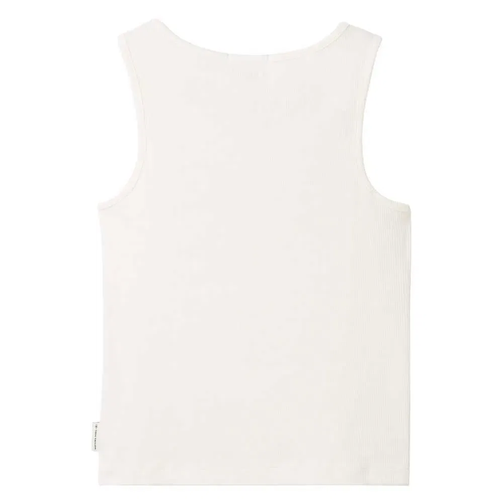 Детская майка-борцовка для девочек Cropped Rib Tom tailor, White — фото 2