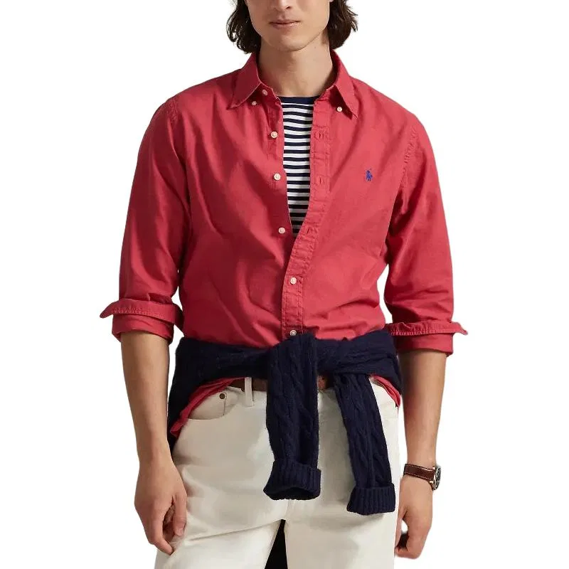 Мужская рубашка с длинным рукавом Polo Ralph Lauren, Nantucket Red — фото 3