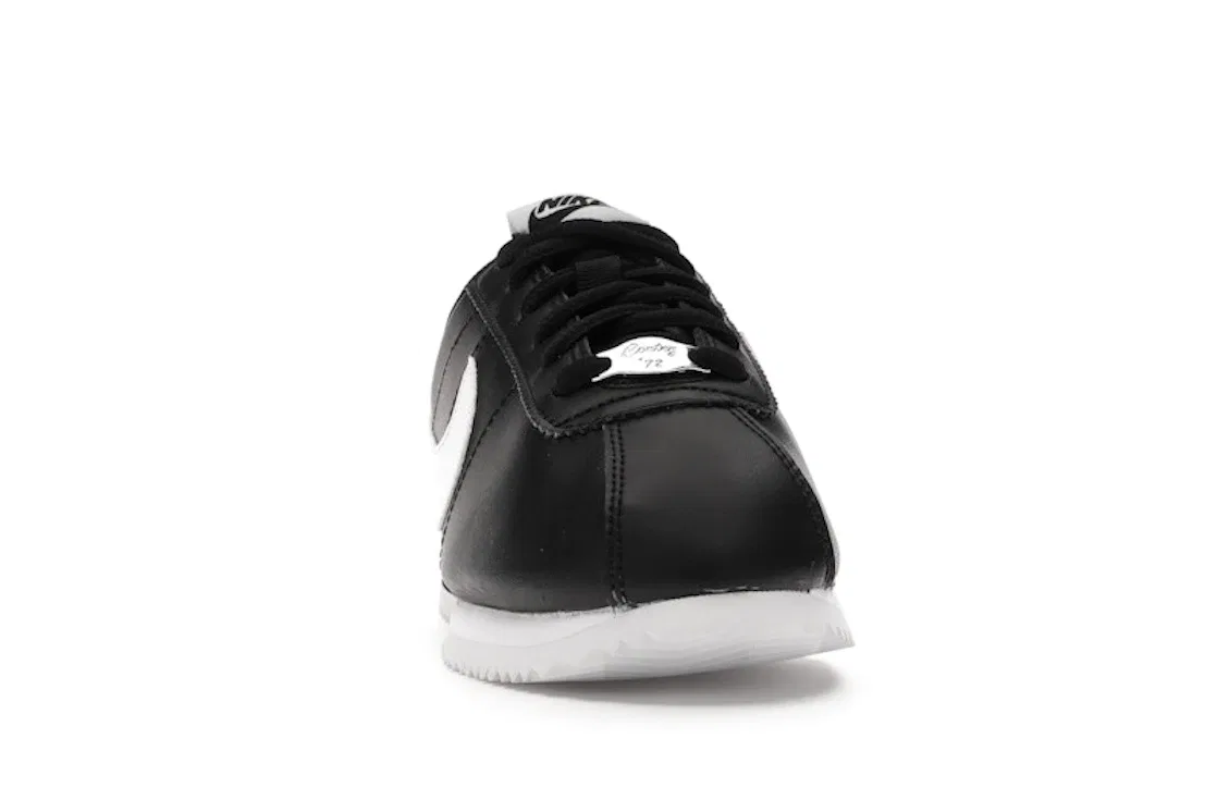 Детские кроссовки Lifestyle с кожаным верхом Nike Cortez Basic, Black/White — фото 2