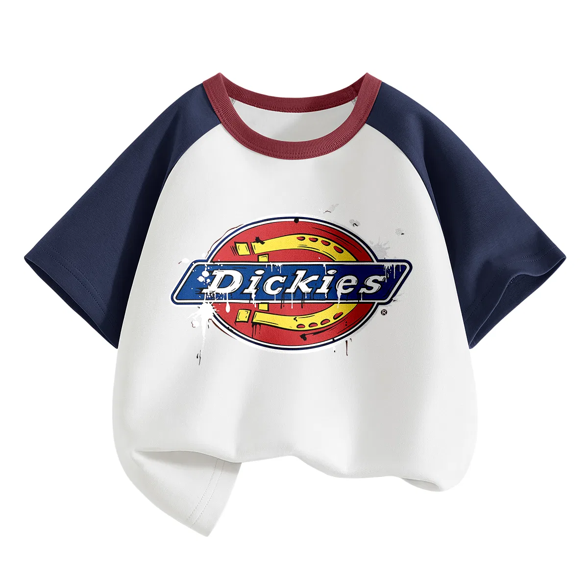 Детская футболка с принтом Street Graffiti Ink Blue White Dickies, Street Graffiti Ink Blue White