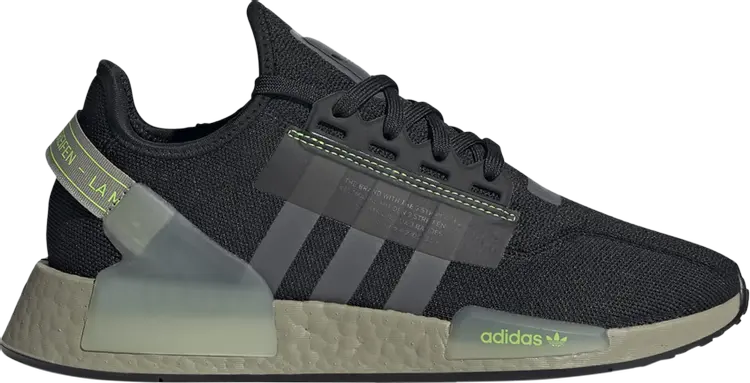 

Кроссовки Adidas NMD_R1 V2 'Black Lime', черный