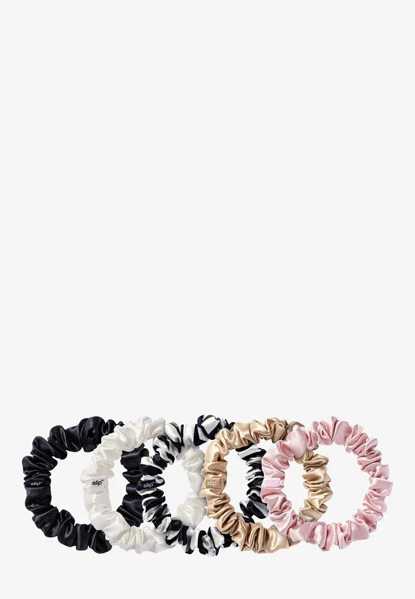 Резинки для волос шелковые, комплект 5 шт, Mid-scrunchies Slip multi, мультиколор