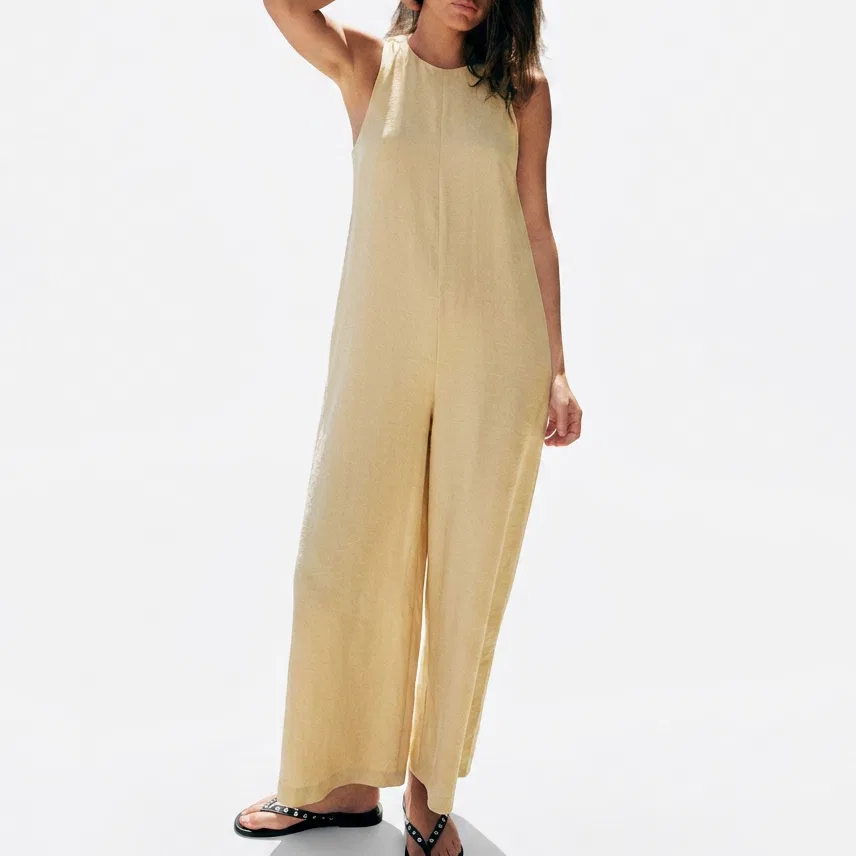 Женский комбинезон Light Beige, ZARA — фото 4