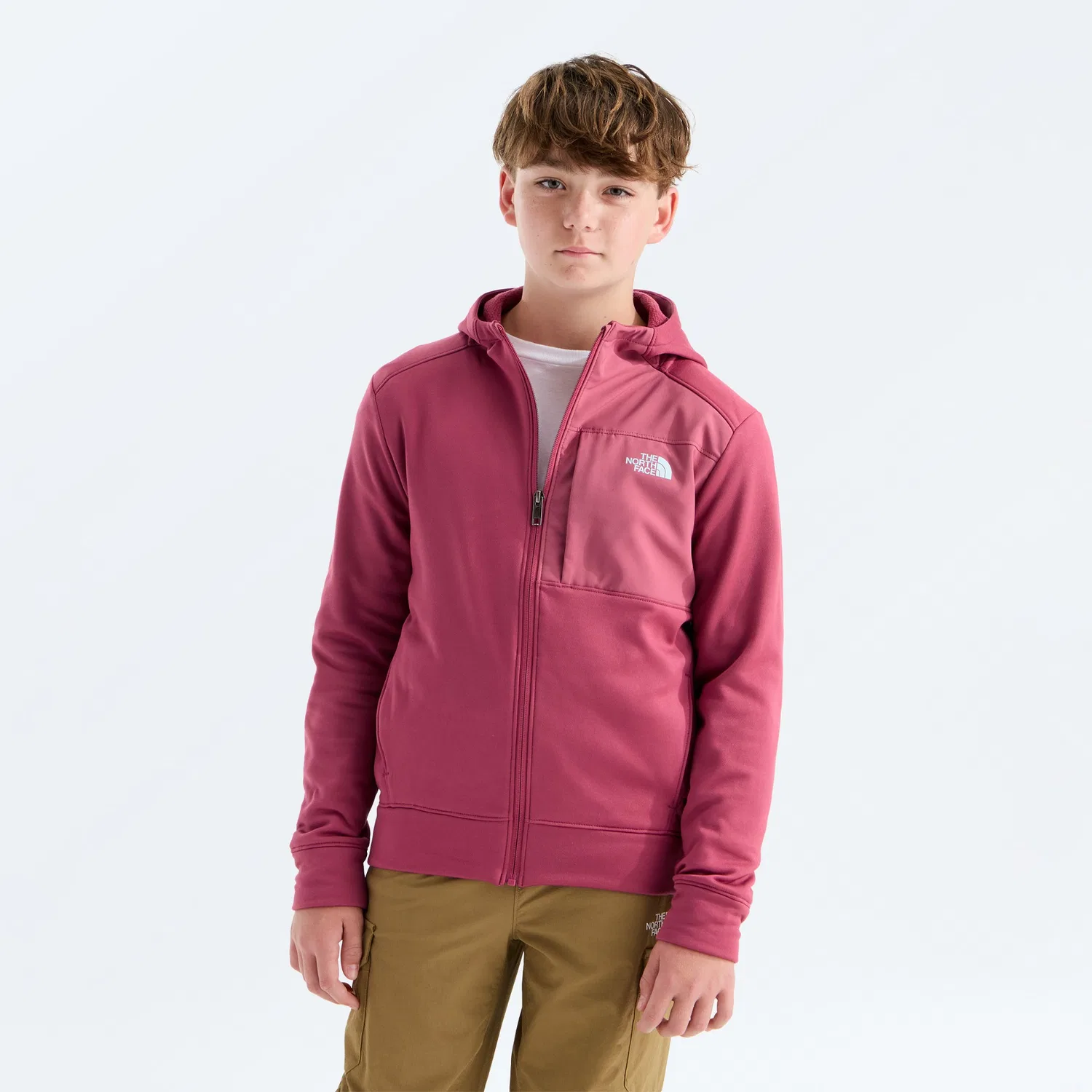 Детская куртка на молнии с капюшоном из флиса Performance The North Face, Fermented Clay — фото 4