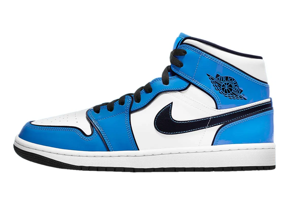 Детские кроссовки для мальчиков кожаные с принтом Jordan 1 NIKE, Yellow Toe
