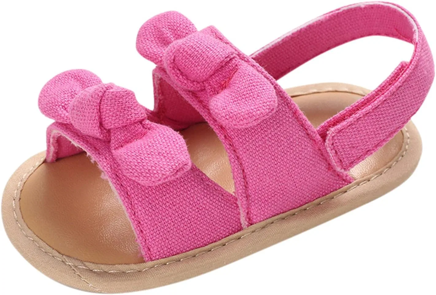Детские туфли для девочек с бантом, модель Slip Bowknot Prewalker, Hot Pink