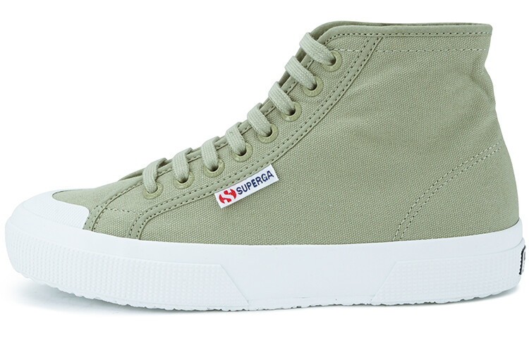 

Кеды унисекс высокие зеленые Superga