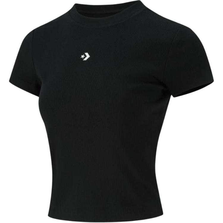 

Converse Футболка женская черная, Черный, Converse Футболка женская черная