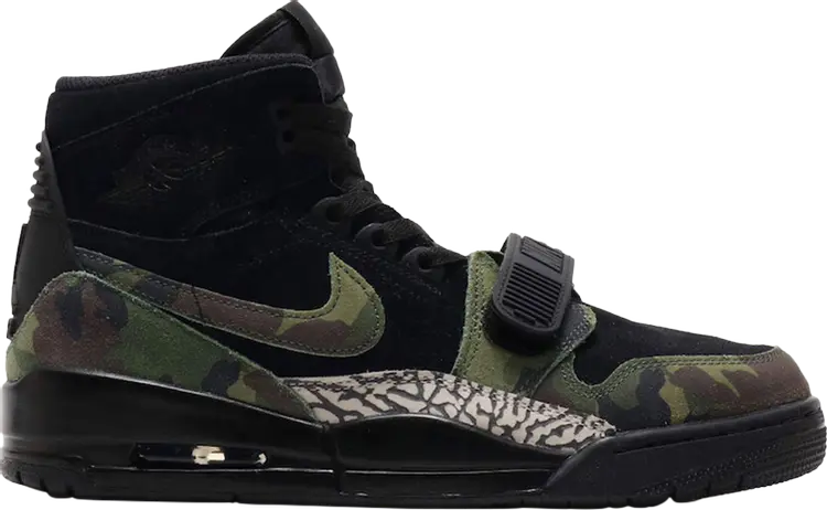 

Кроссовки Jordan Legacy 213 Camo Green, черный