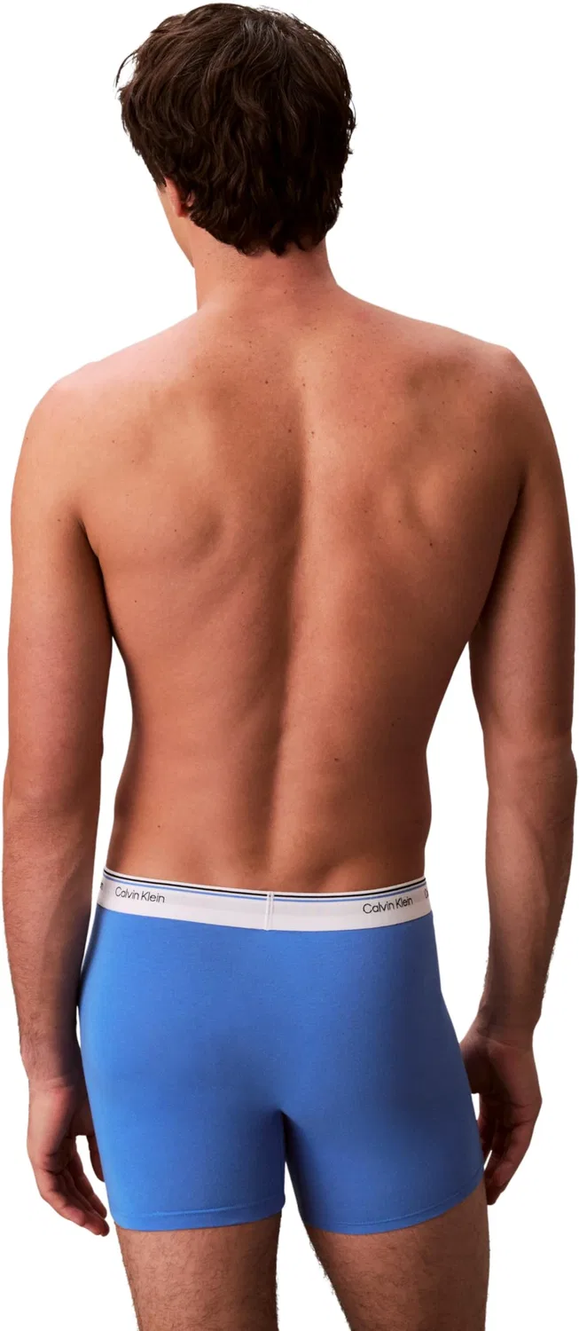 Мужские трусы-боксеры с длинной штаниной Calvin Klein, Black (Black/Wrapped Logo Black/Regatta) — фото 2