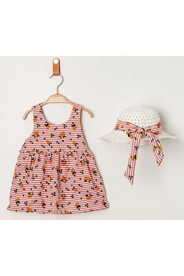 Детское платье для девочек с принтом Sweet Lemon Print Chicsy Baby, Fuchsia