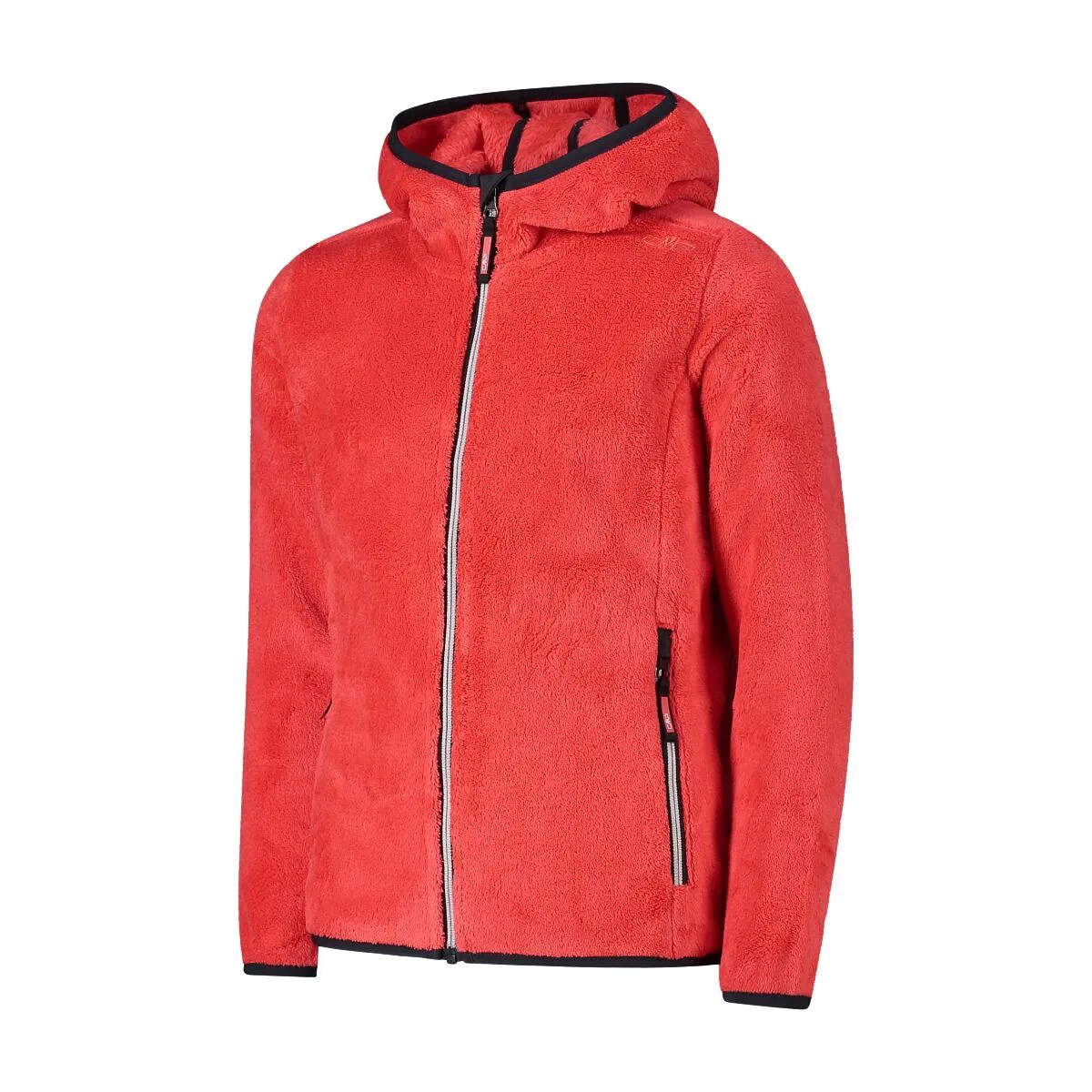 Детская флисовая куртка с капюшоном Girl Jacket Fix Hood Cmp, Rot — фото 3