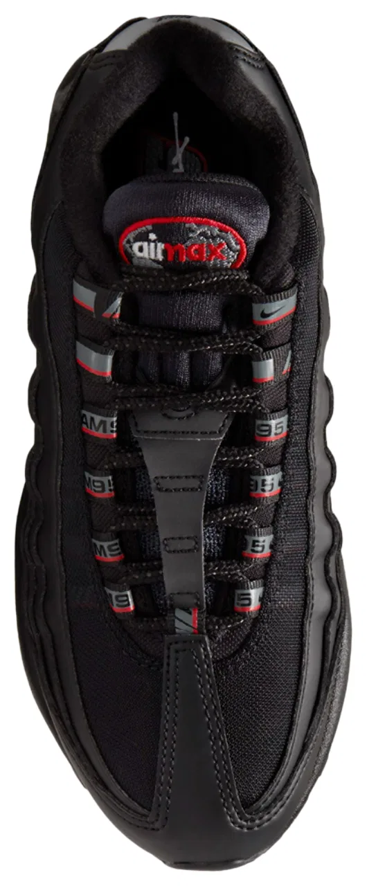 Кроссовки для мальчиков Air Max 95 BB Leather Nike, черный/красный — фото 3