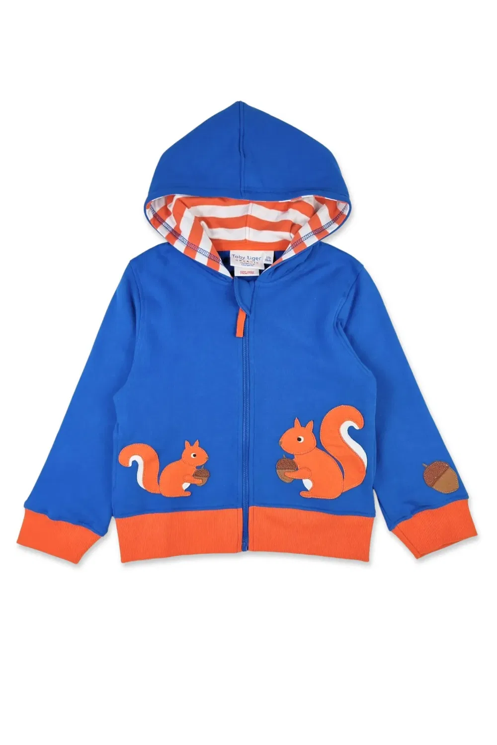 Детский худи с аппликацией Squirrel Toby Tiger, Blue