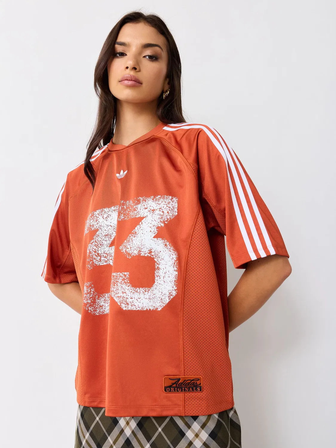 Оранжевый винтажный трикотажный топ adidas Originals Oversized