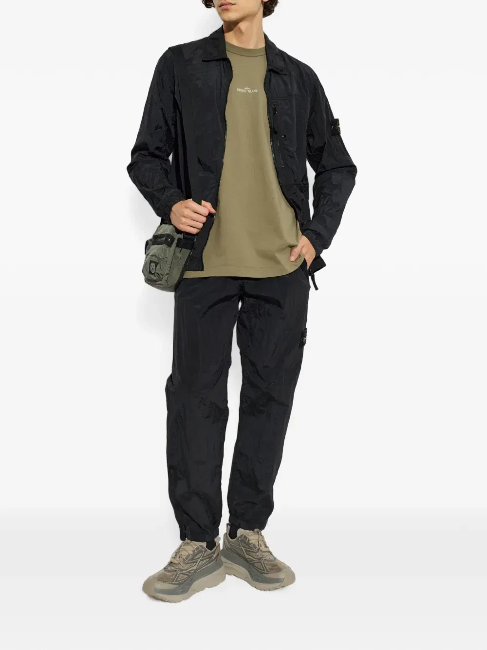 Футболка с логотипом с длинными рукавами Stone Island, зеленый — фото 2