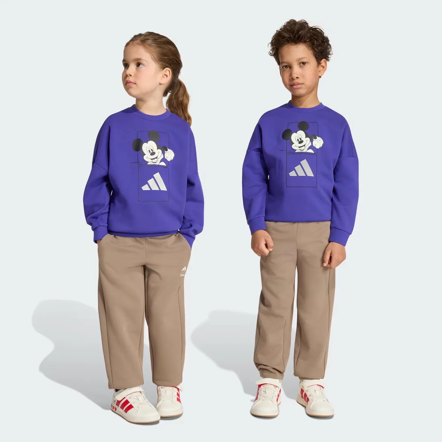 Детский спортивный костюм с принтом Микки Мауса ADIDAS DISNEY MICKEY MOUSE JOGGER Adidas Sportswear, фиолетовый/молочно-белый