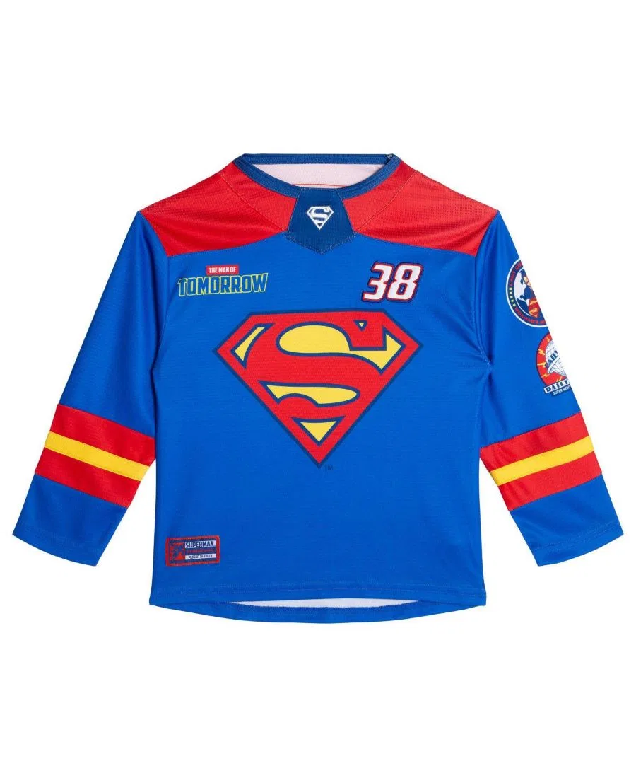 Хоккейный джерси с принтом Супермена Justice League, Royal Blue Superman
