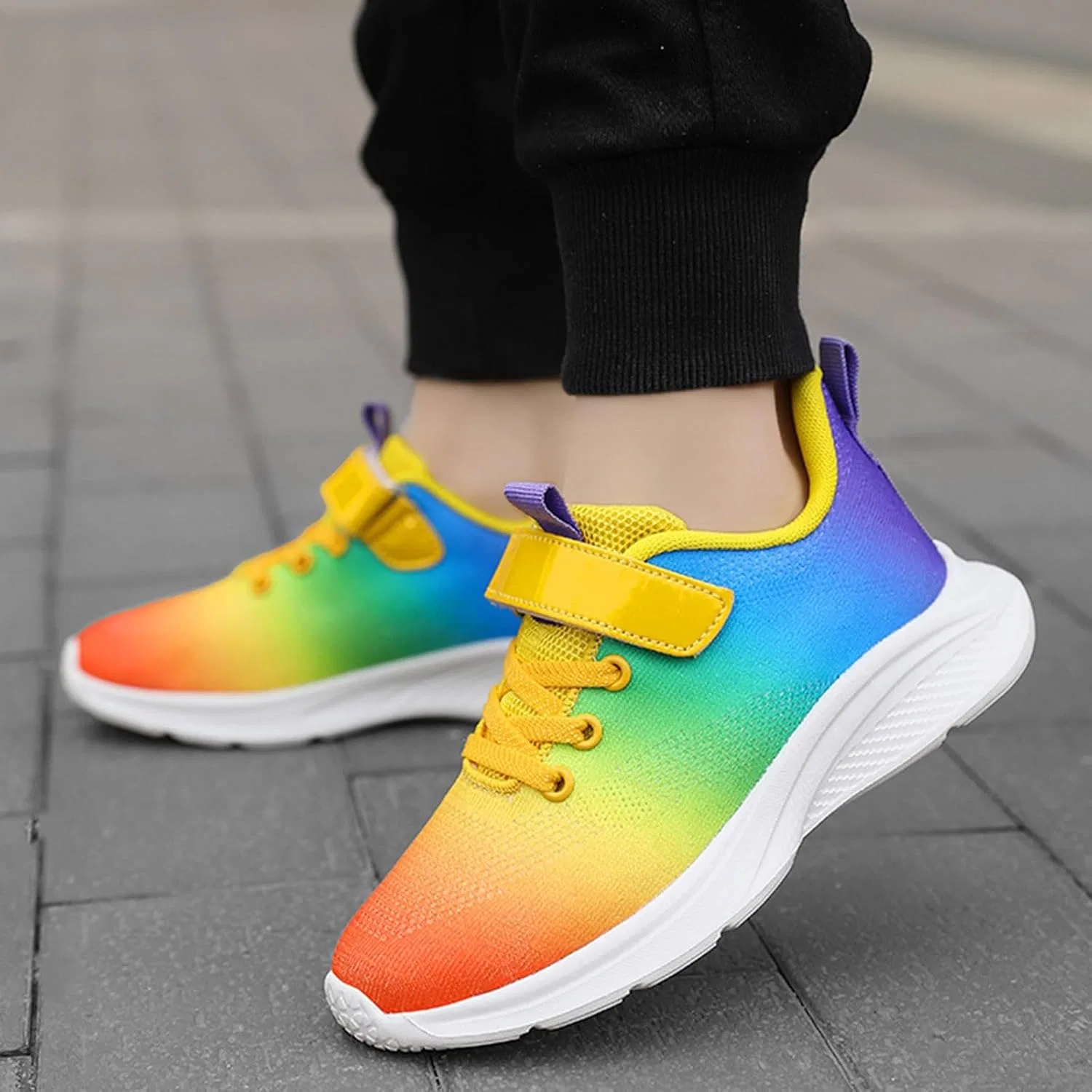 Детские кроссовки для девочек с принтом IWIHMIV, Multicolour — фото 2