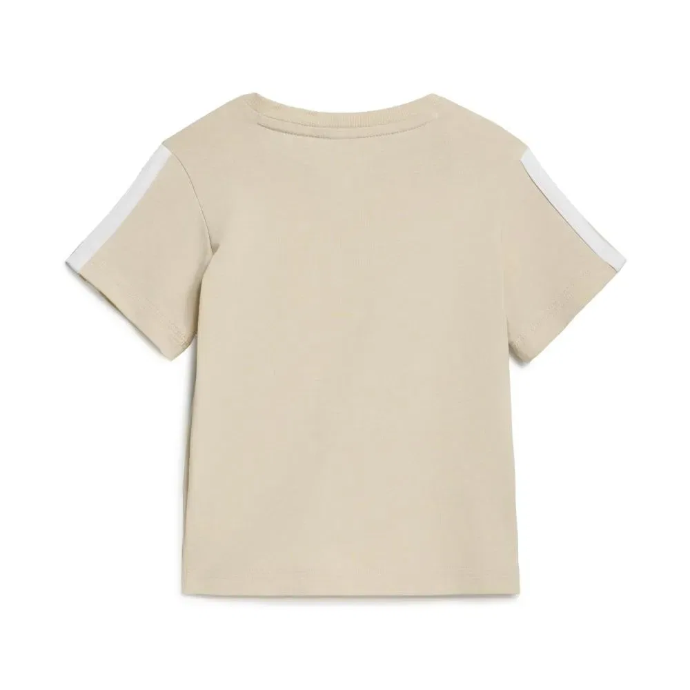 Детский комплект для девочек с коротким рукавом Adidas, Beige — фото 4