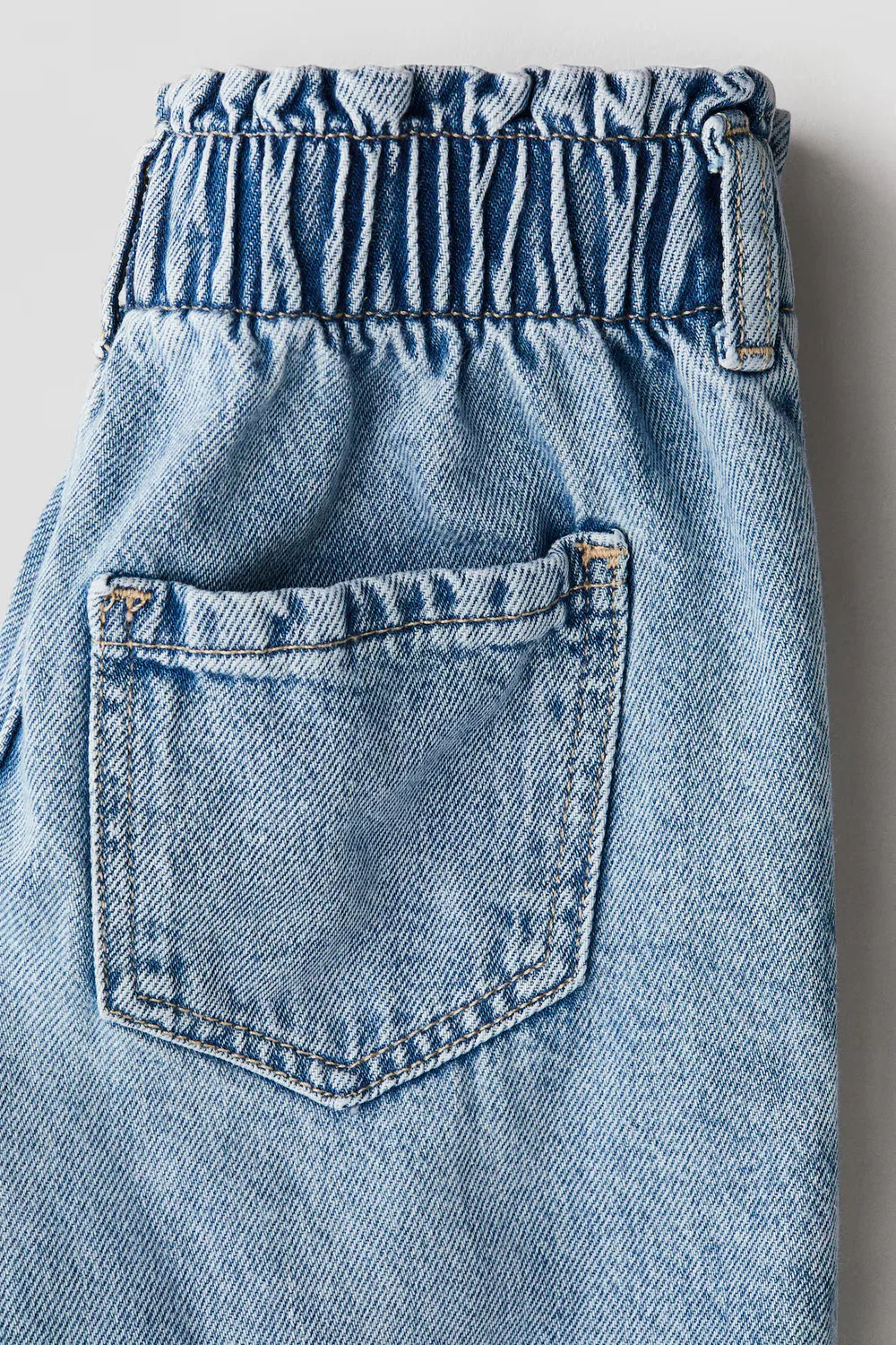 Джинсы с широкими штанинами и поясом-кулиской H&M, Denimblau — фото 2
