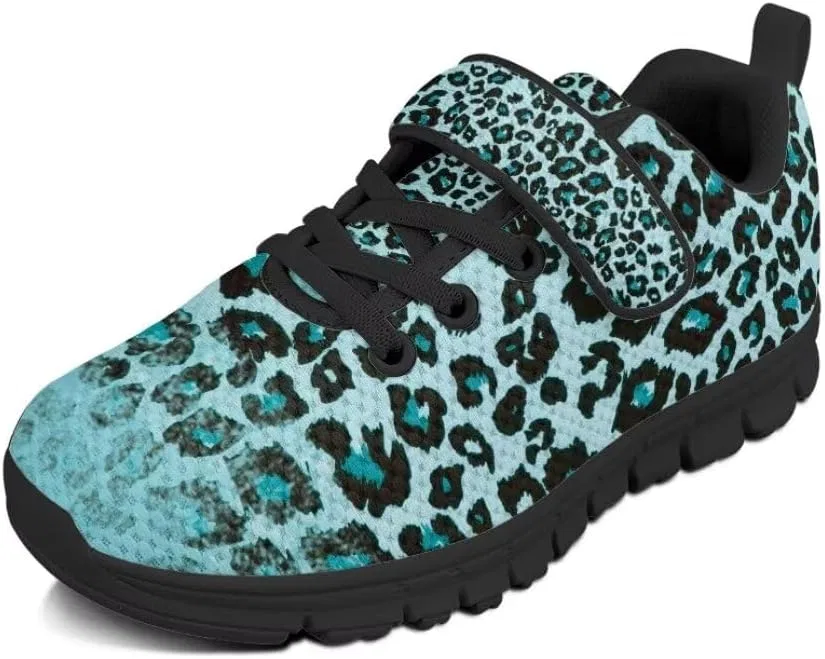 Детские кроссовки с липучкой и одним ремешком GETELINSENG, Blue Leopard
