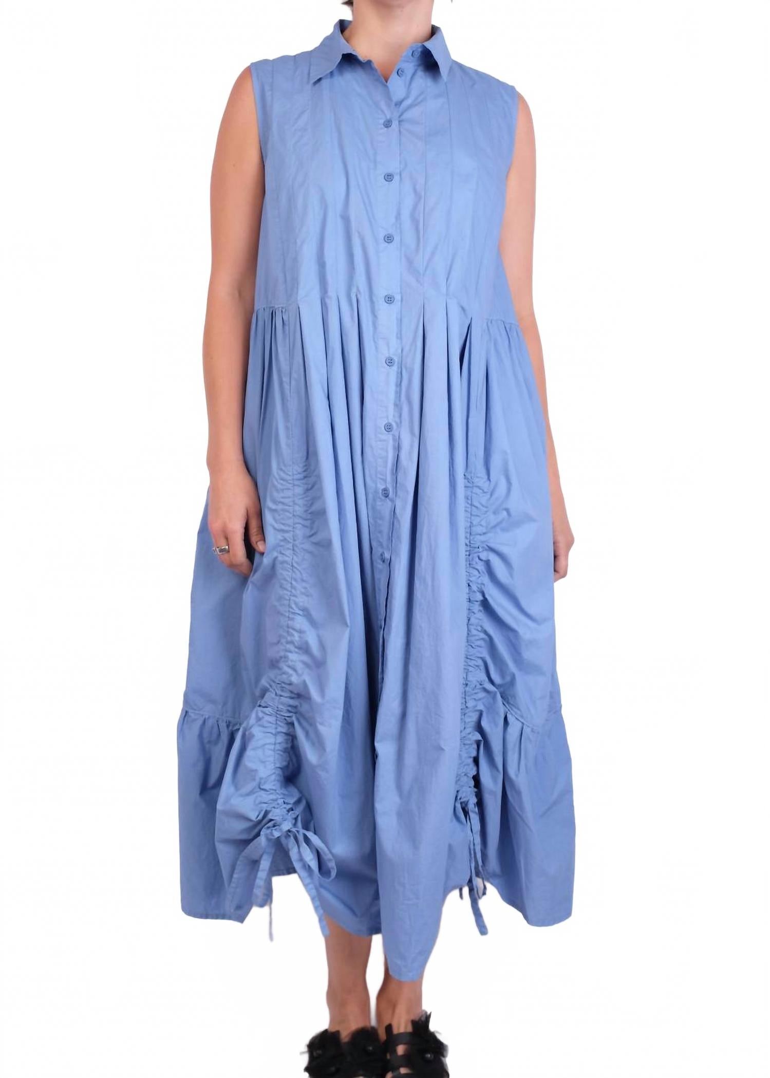 

Синий бесшовный платье с вытачками без рукавов Риверсайд Baci