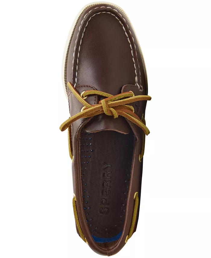 Оригинальные женские туфли-лодочки с двумя люверсами Sperry, коричневый — фото 4