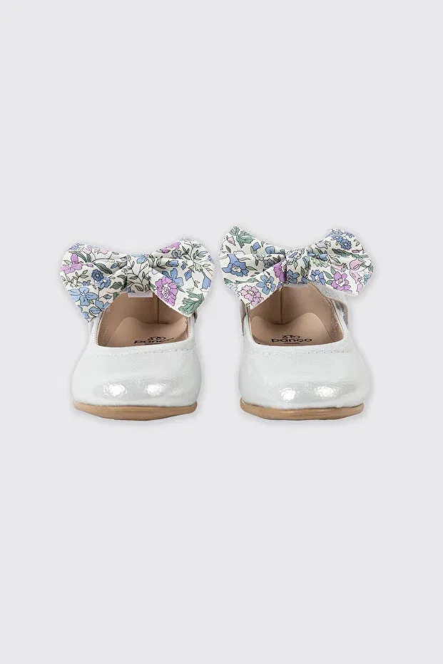 Детские балетки для девочек с бантом Liberty fabric ribbon detailed ballerinas Made With Liberty Fabric, Silver — фото 2