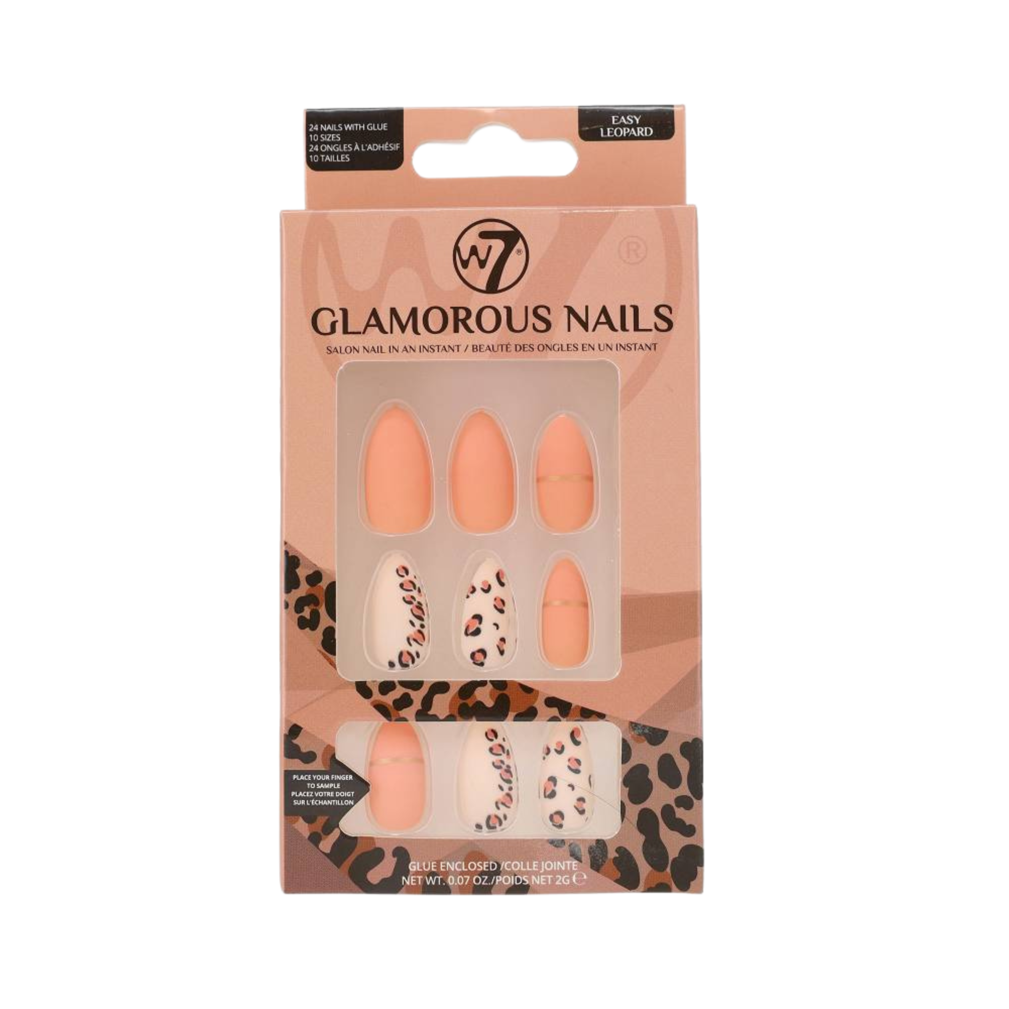 

W7 Glamorous Nails накладные ногти Easy Leopard, 24 шт/уп