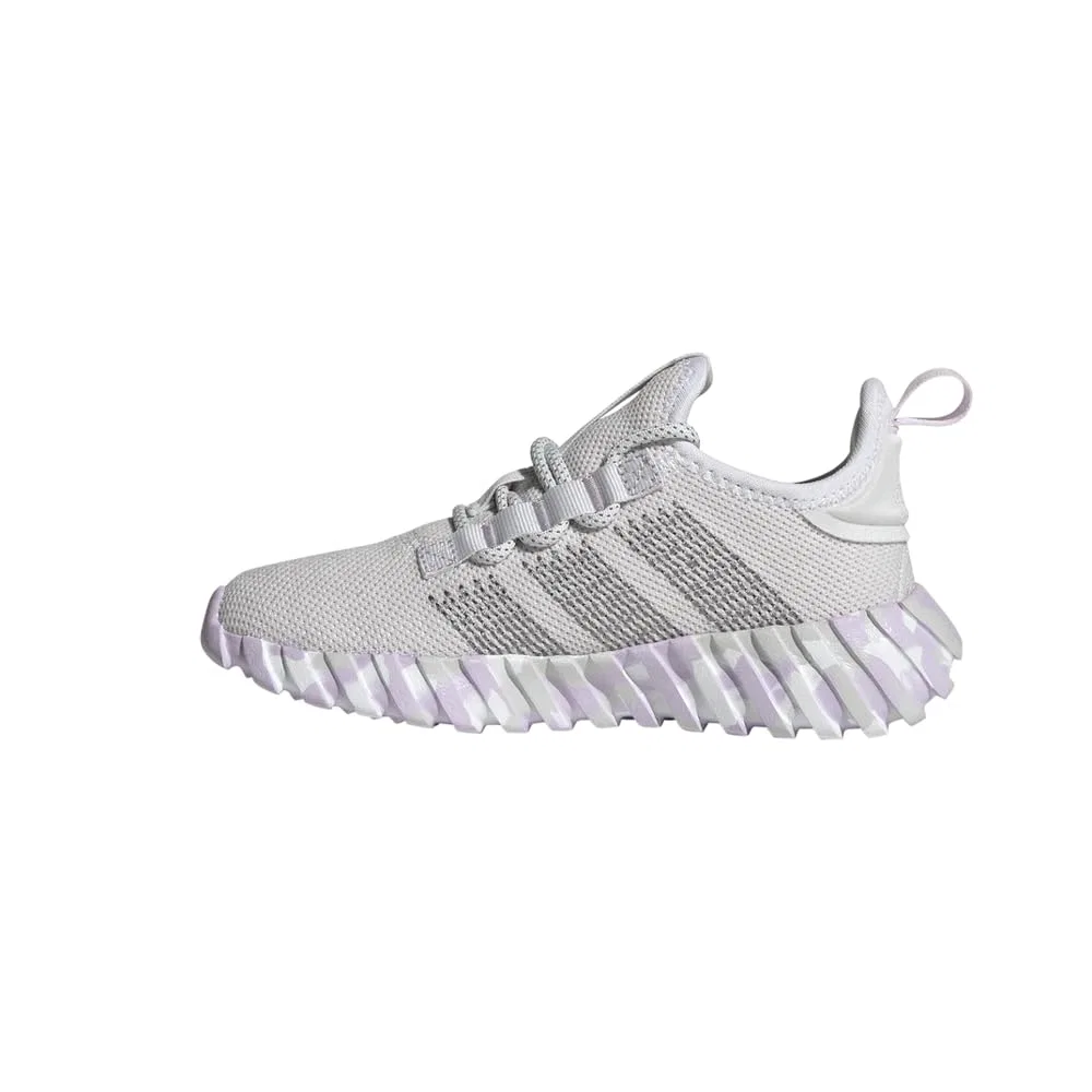 Детские кроссовки для мальчиков с закрытым носком Kaptir Flow Adidas, White Grey Frosted Lavender — фото 4