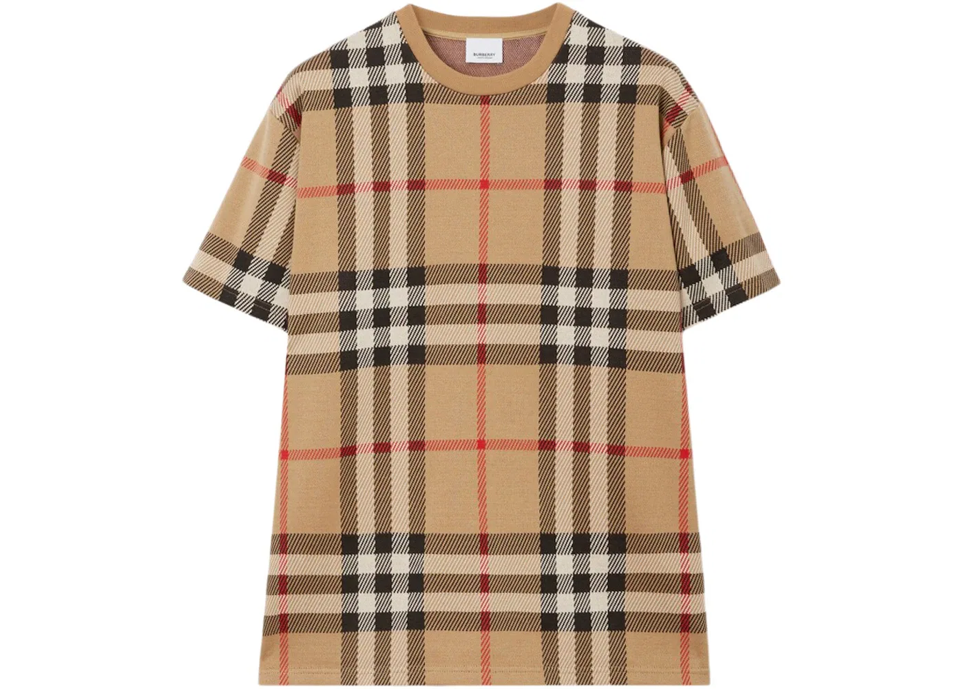 Мужская футболка с жаккардовым принтом Burberry, Archive Beige