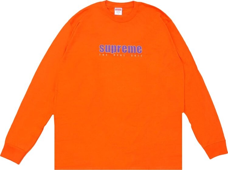 

Лонгслив Supreme The Real Shit Long-Sleeve Tee 'Orange', оранжевый