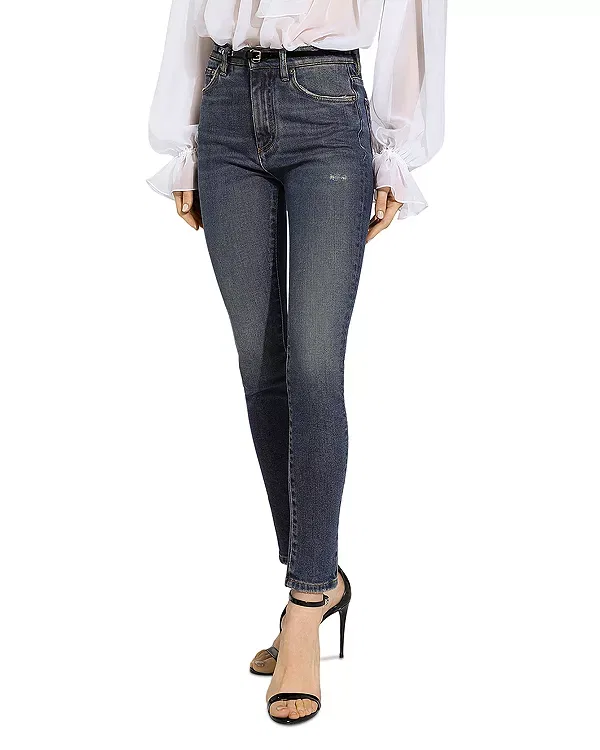 Женские джинсы скинни с завышенной талией Audrey Dolce & Gabbana, Medium Blue