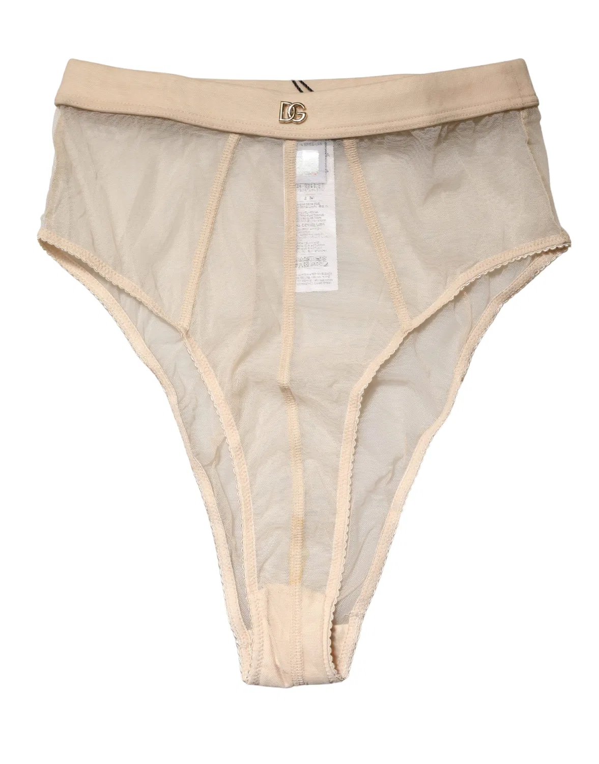 Женские трусы с высокой посадкой High Waist Panty Dolce & Gabbana, Beige — фото 3