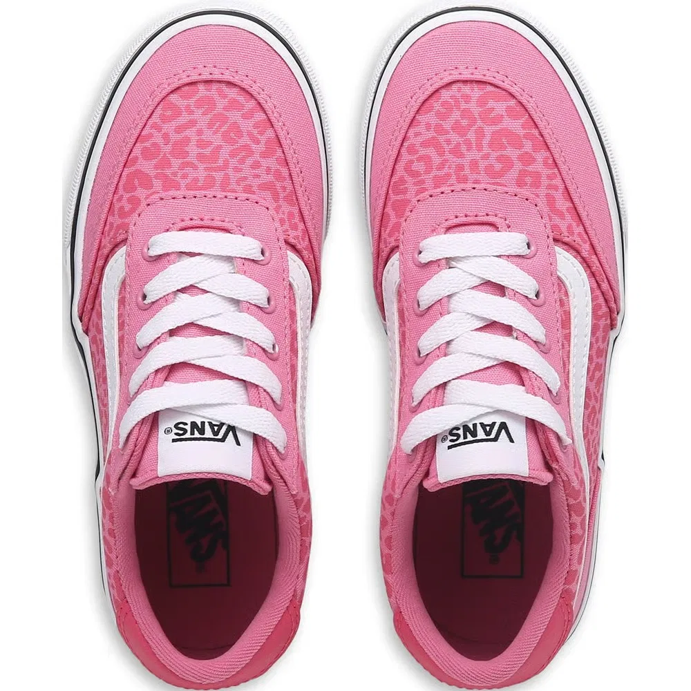 Детские низкие кроссовки Brooklyn Vans, Pink/Leopard — фото 4