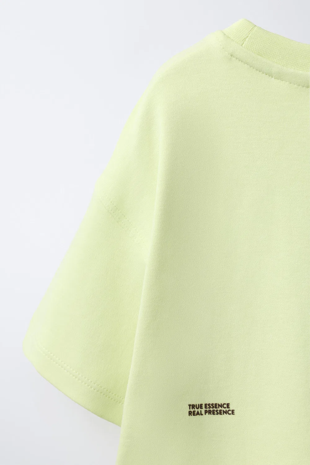 Футболка с принтом «Интерлок» ZARA, Neon yellow — фото 4