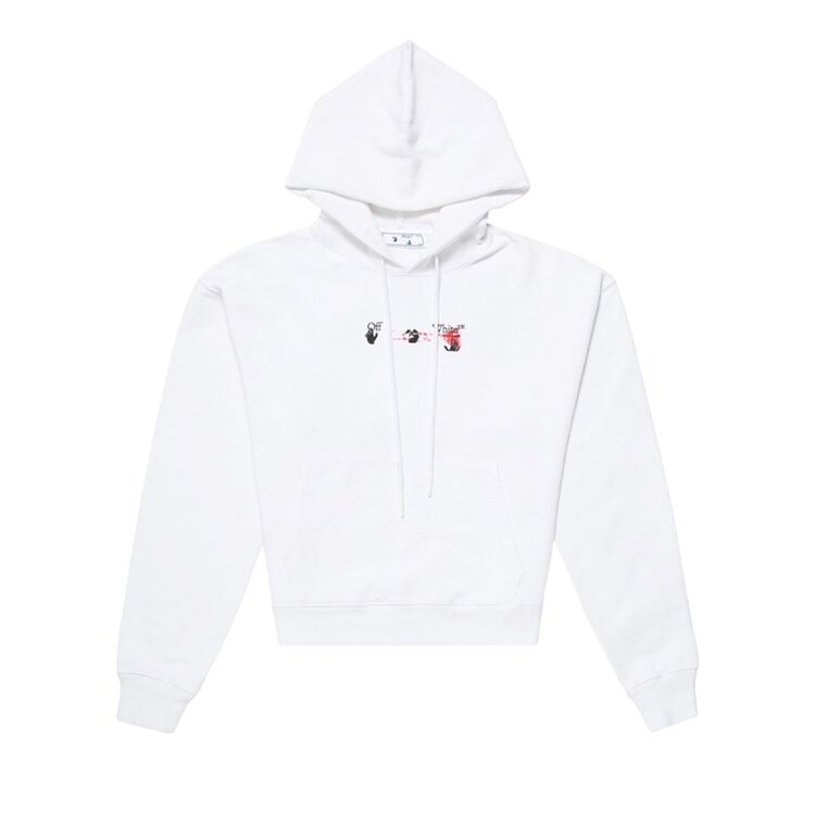 

Худи Off-White Acrylic Arrow Over Hoodie 'White/Fuchsia', белый