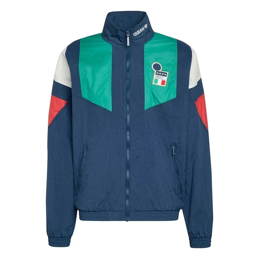 Мужская куртка-худи с длинным рукавом FIGC EQT TT adidas, Синий