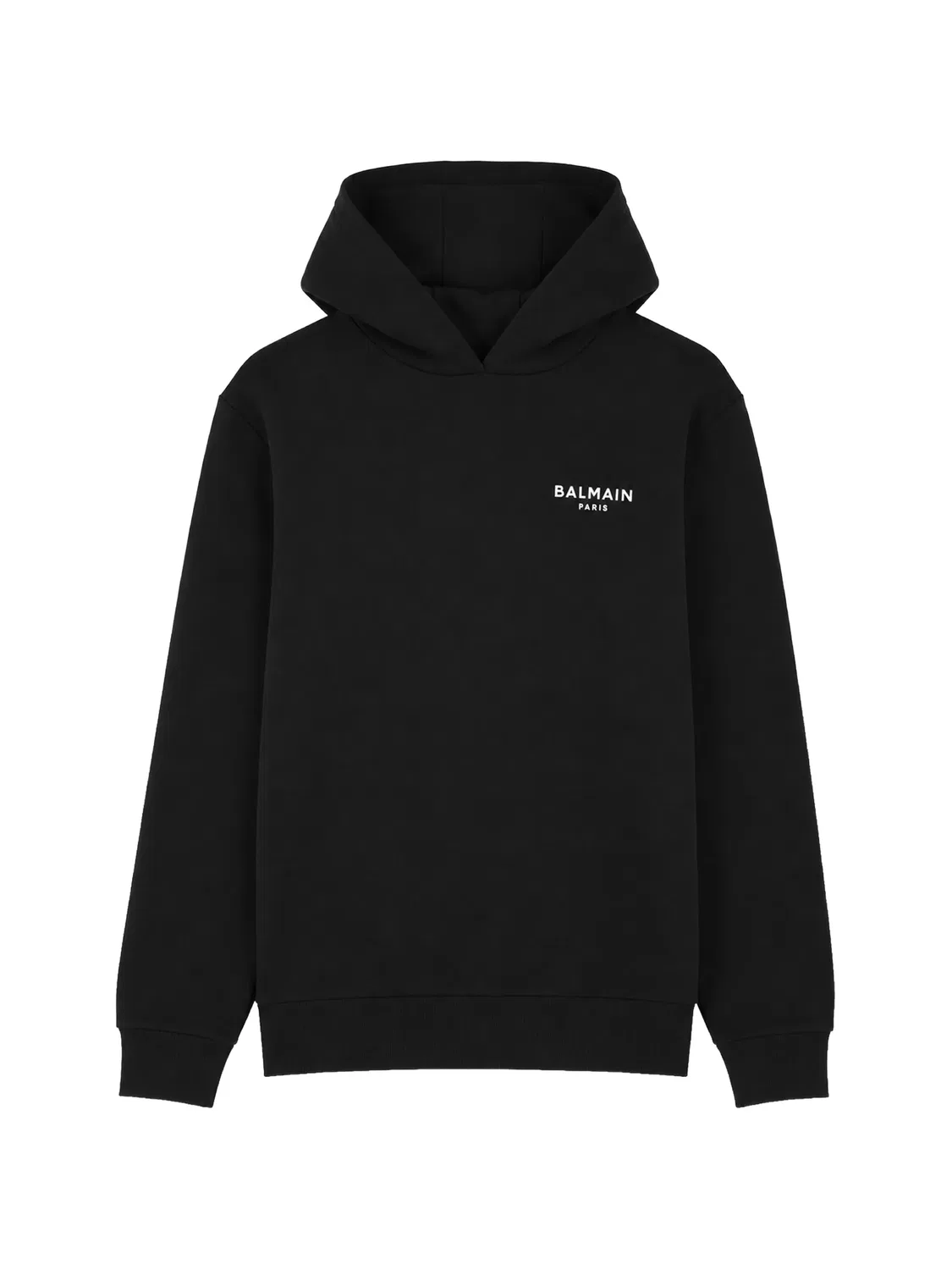 Худи с логотипом черного цвета Balmain, черный