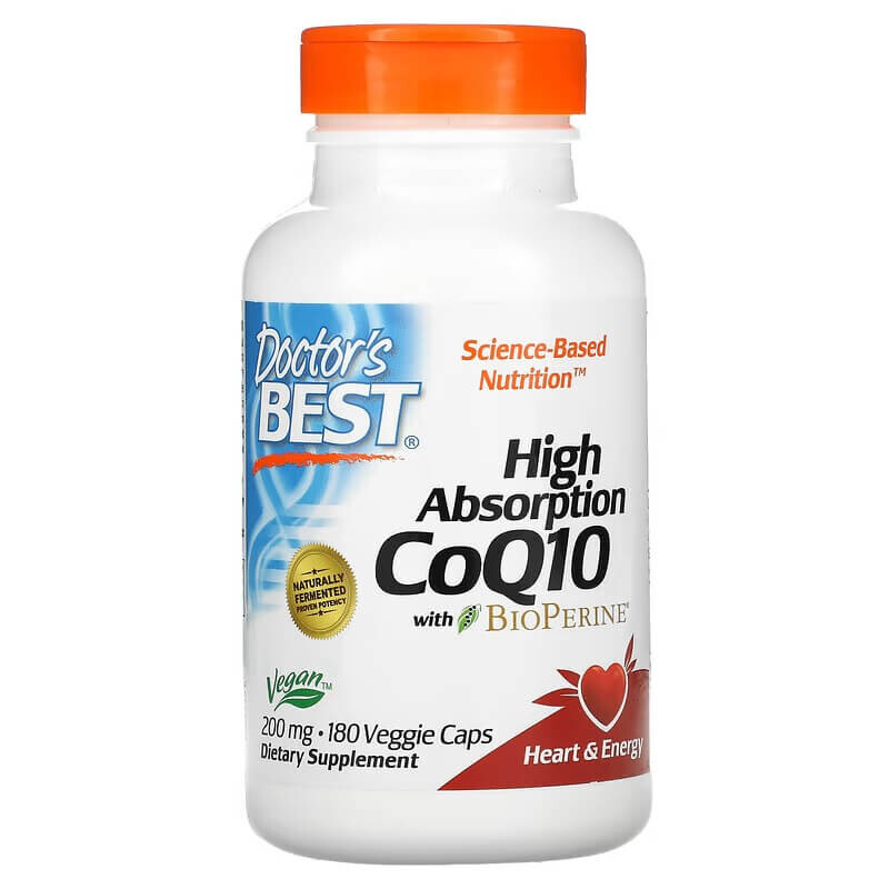 

Коэнзим Q10 Doctor's Best с BioPerine 200 мг, 180 капсул