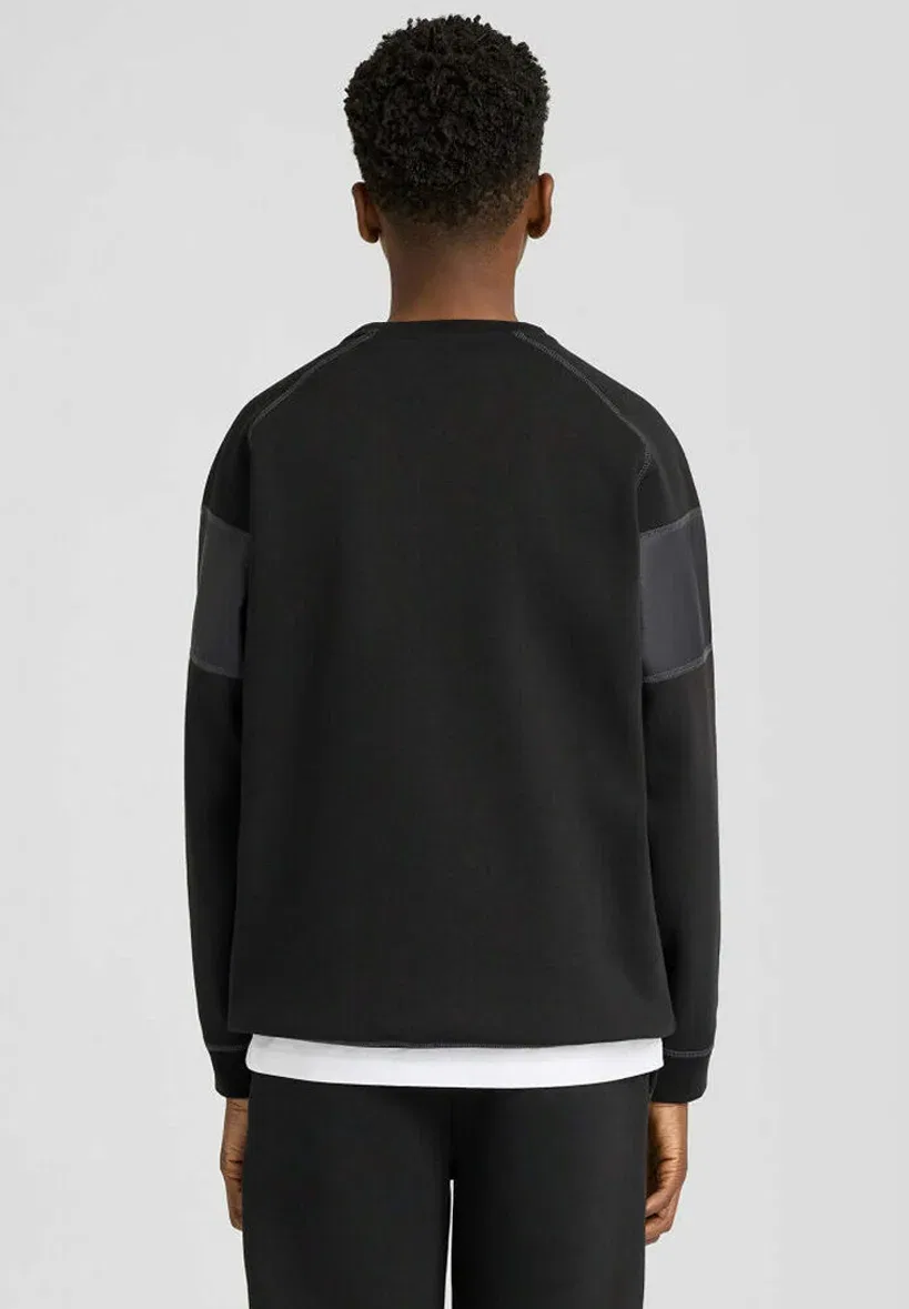 Толстовка с круглым вырезом и вставками среднего слоя Lyle & Scott, Z Jet Black — фото 3