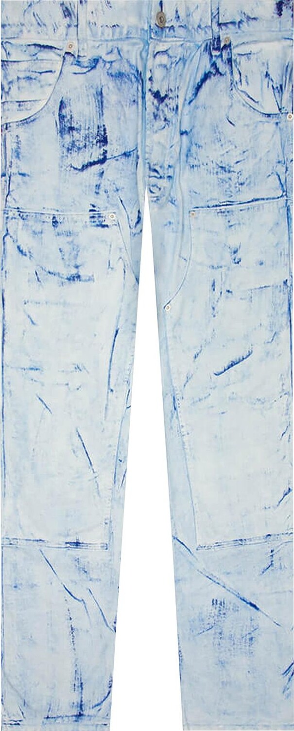 

Джинсы Heron Preston Overdyed Spray Canvas Carpenter Jeans 'Blue', синий