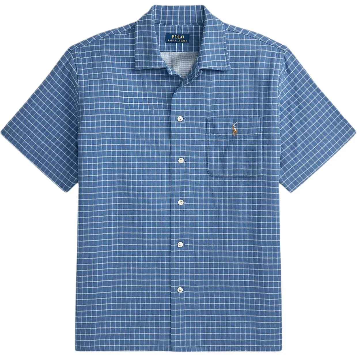 Рубашка мужская с отложным воротником, синяя, Polo Ralph Lauren