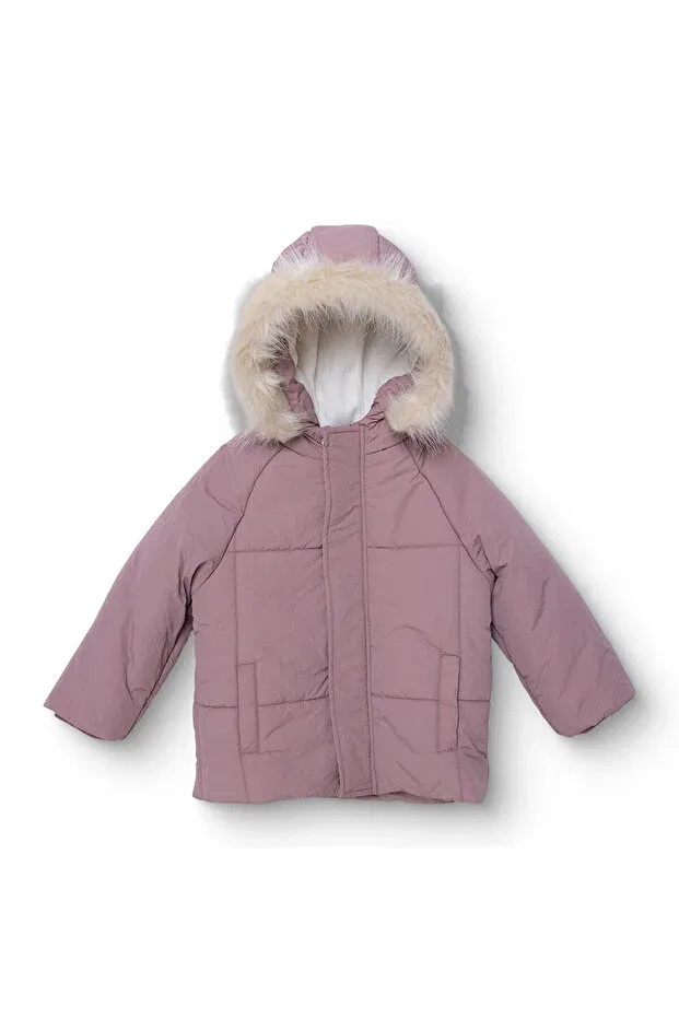 Детское пальто для девочек хлопковое Hellobaby baby girl coat polyester long sleeve Ebebek Hello Baby, Dried Rose