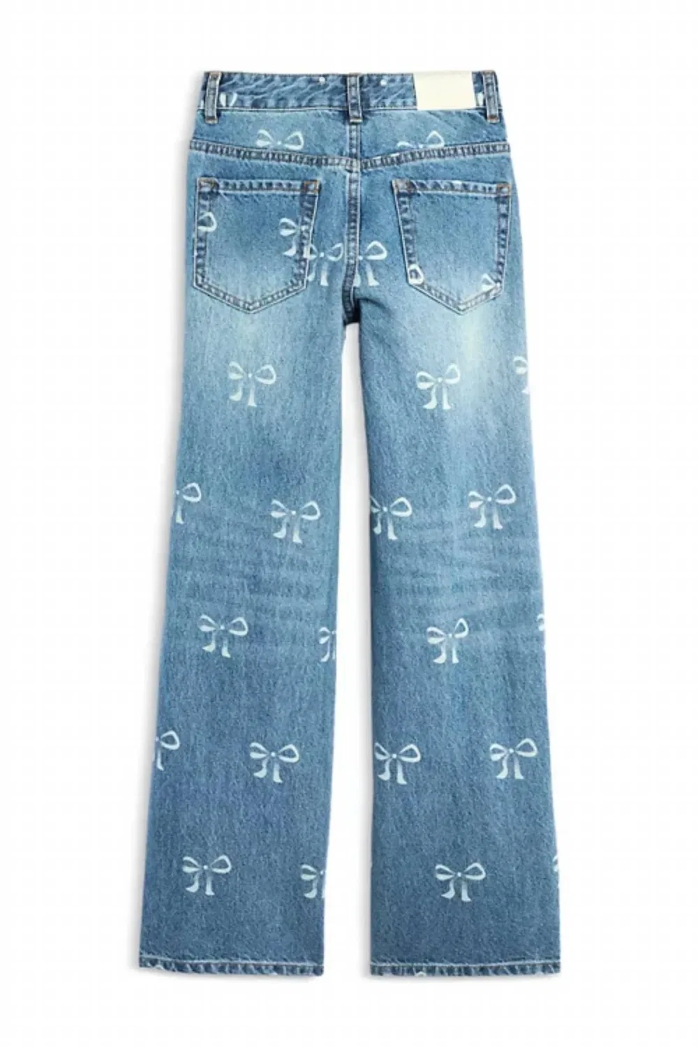 Детские джинсы для девочек с принтом Bow Print KatieJnyc, Bow Print — фото 2
