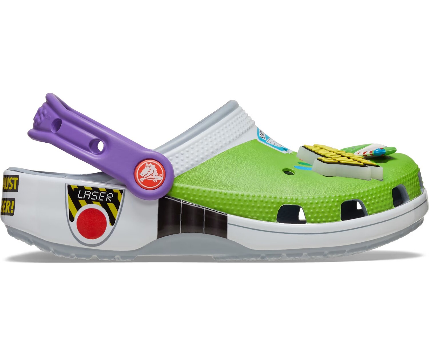 Сабо для маленьких детей Crocs Classic x Toy Story 'Buzz Lightyear', зеленый/серый — фото 3