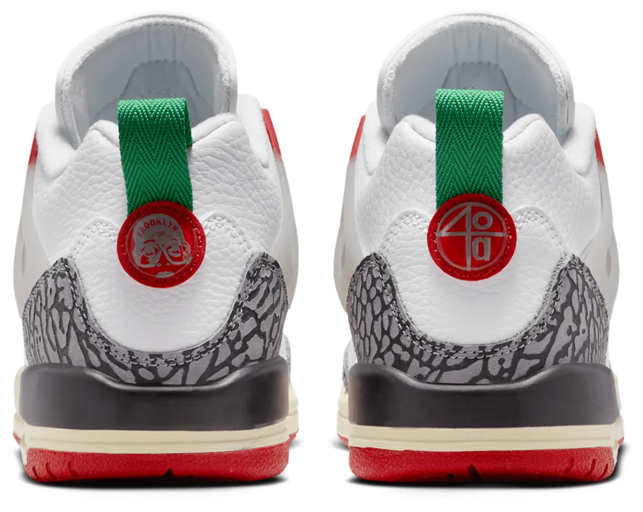 Кроссовки для мальчиков Spizike Low Jordan, цвет White/Varsity Red — фото 3